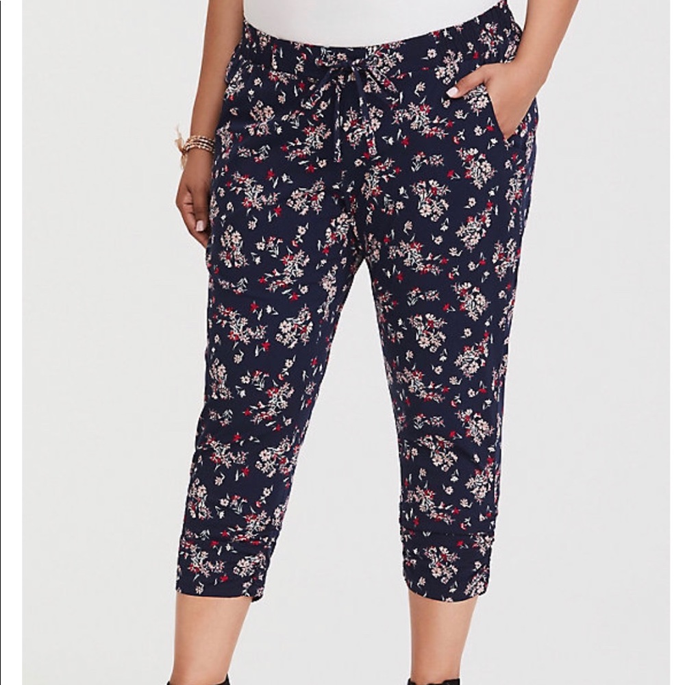 CROP CHALLIS PANT